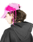 BAVI Bearnie Club black fleece hoodie for women hood and cap view