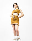 Mini Skirt & Thick Strap Cropped Top Bundle