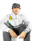 BAVI Bearnie Club grey fleece hoodie for men lifestyle look