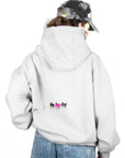 BAVI Bearnie Club grey fleece hoodie for women back view