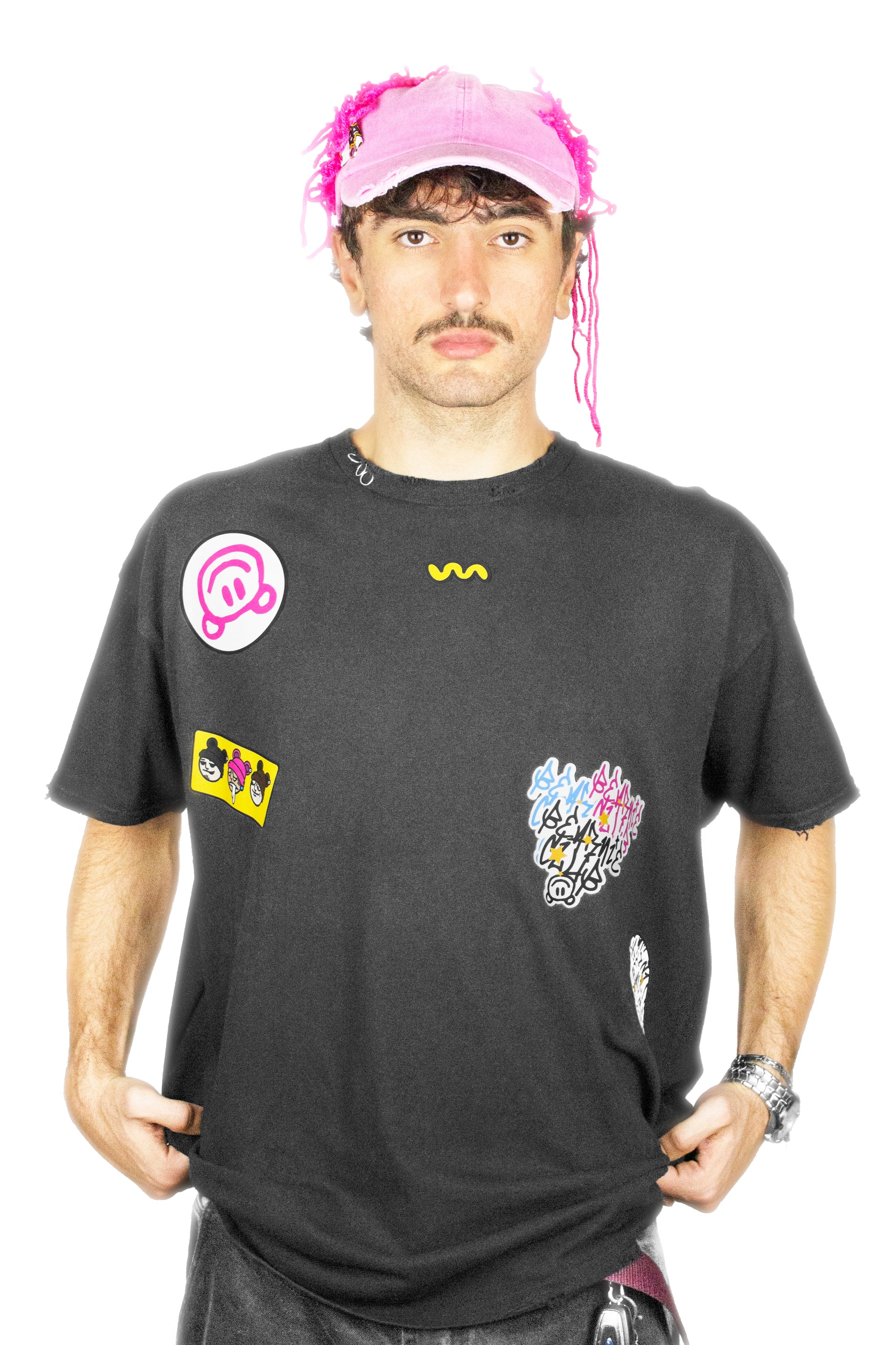 BAVI Bearnie Club black tee for men front view