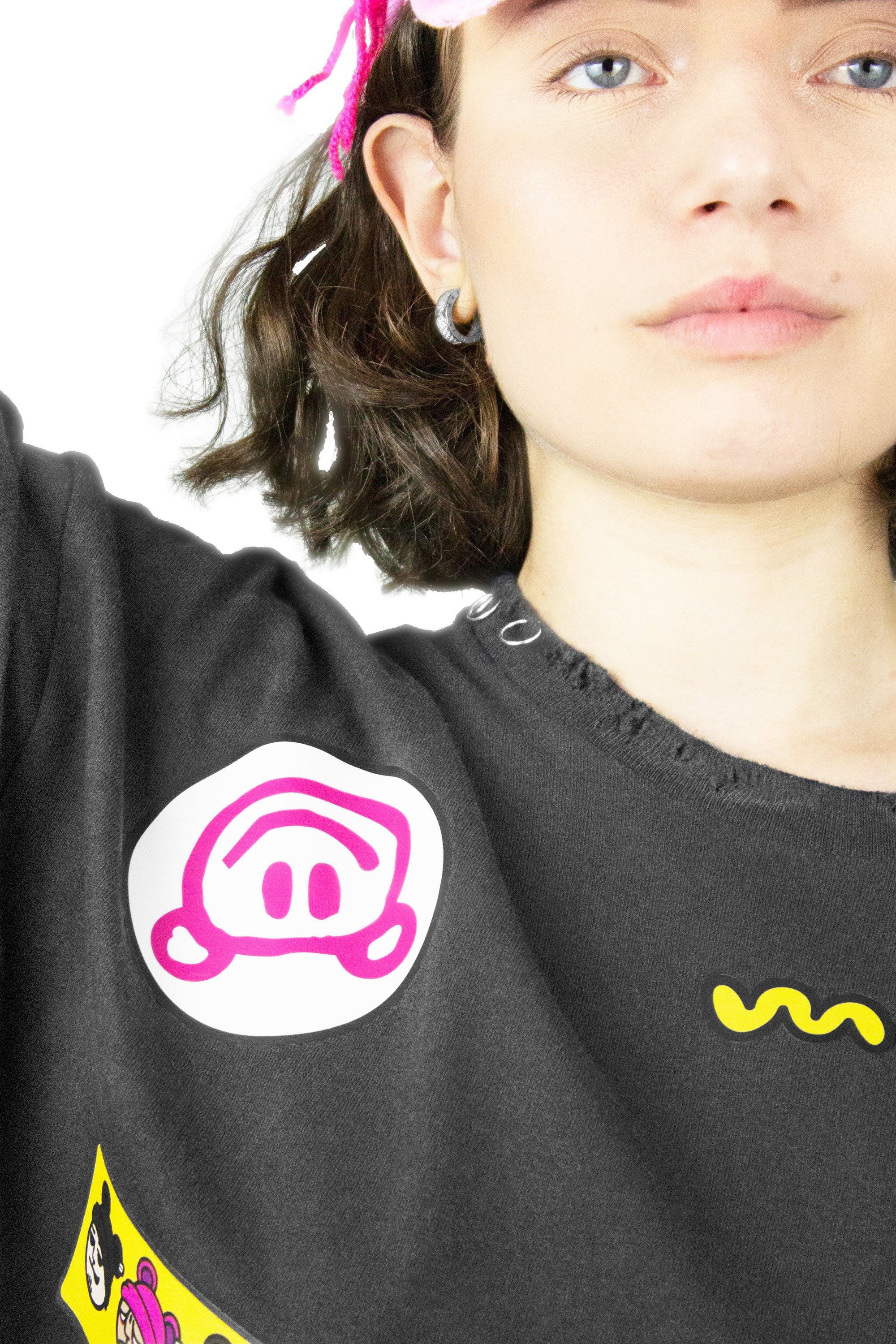 BAVI Bearnie Club black tee for women front view