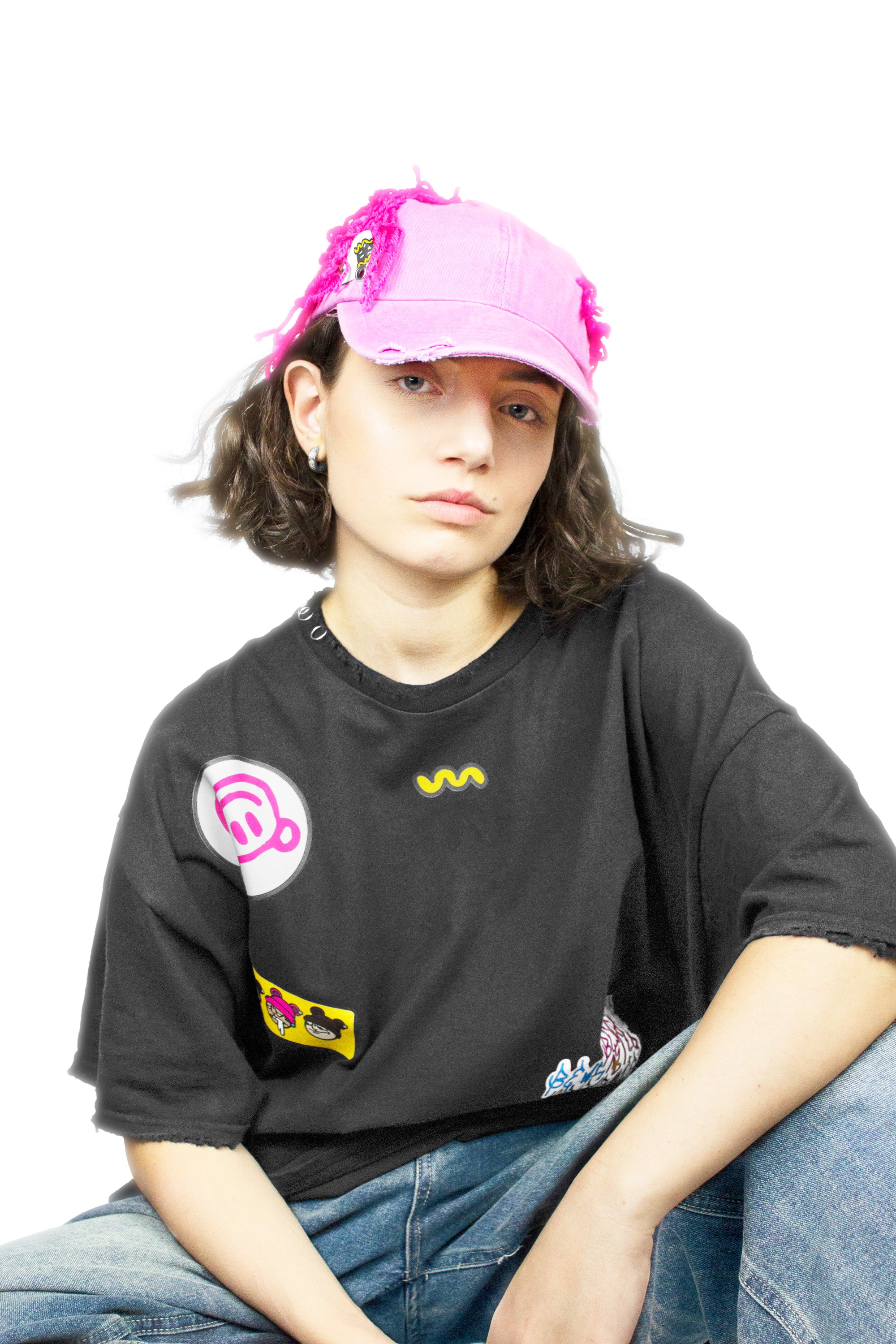 BAVI Bearnie Club black tee for women lifestyle look