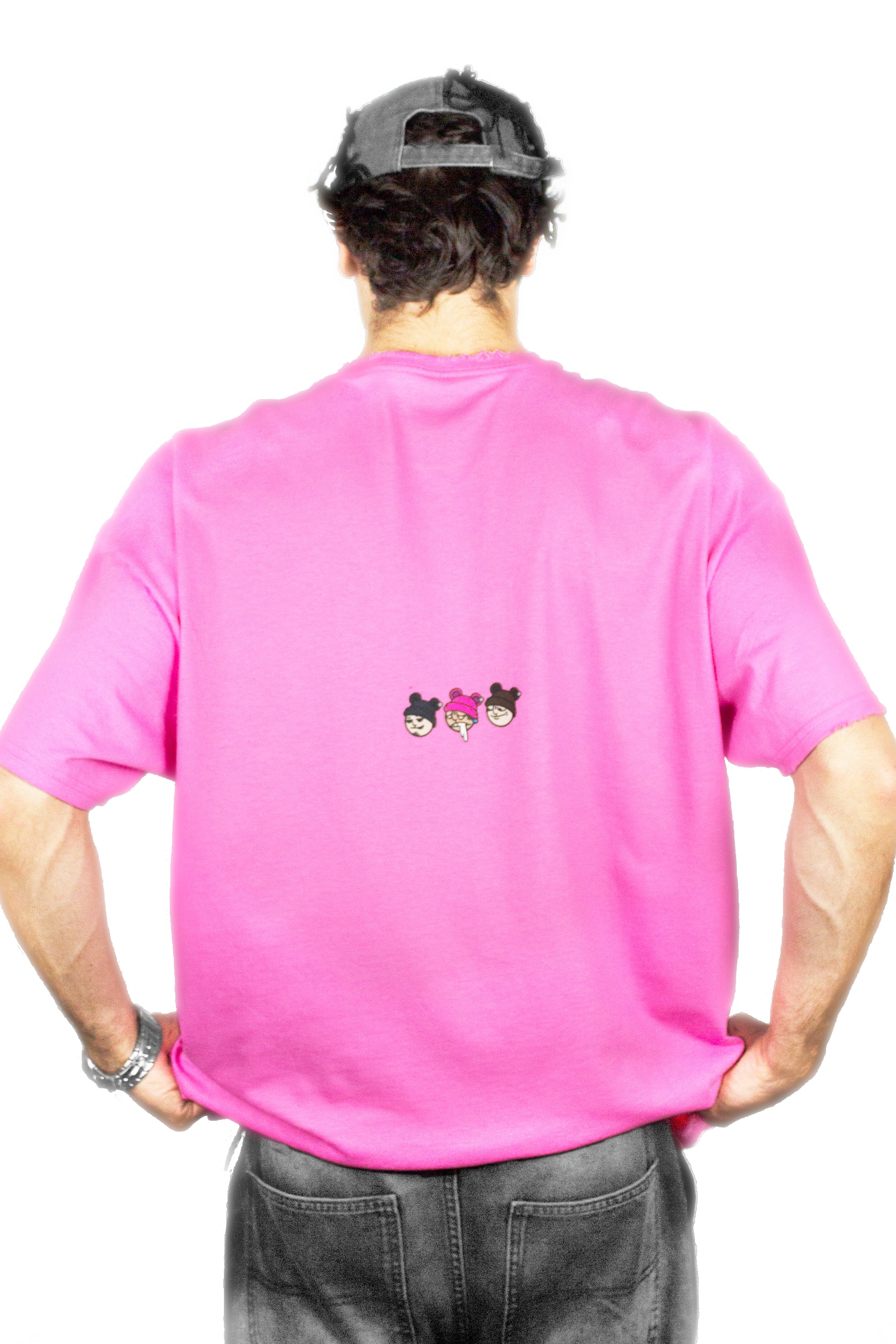 BAVI Bearnie Club pink tee for men back view