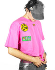 BAVI Bearnie Club pink tee for men logo view