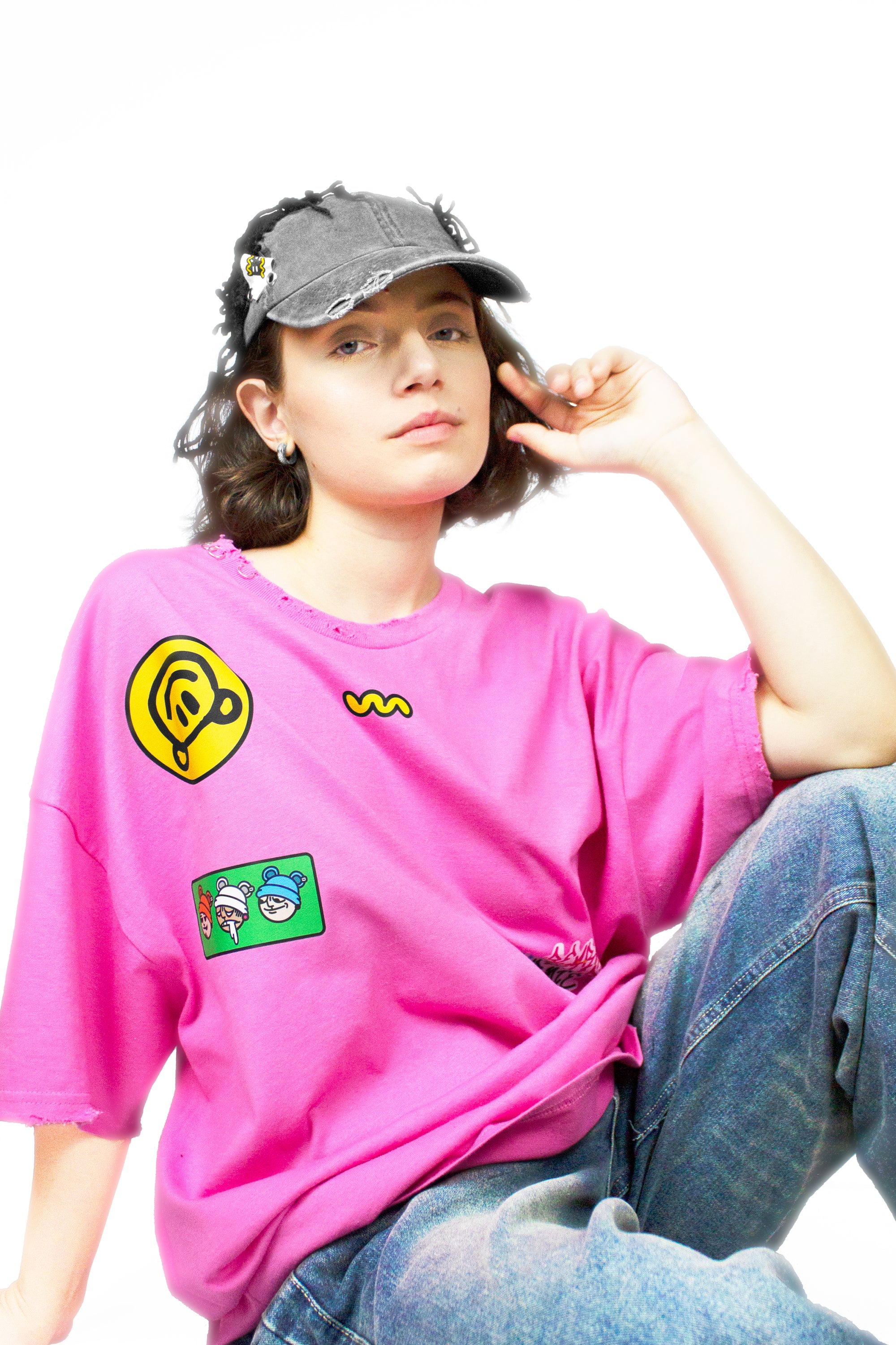 BAVI Bearnie Club pink tee for women lifestyle look