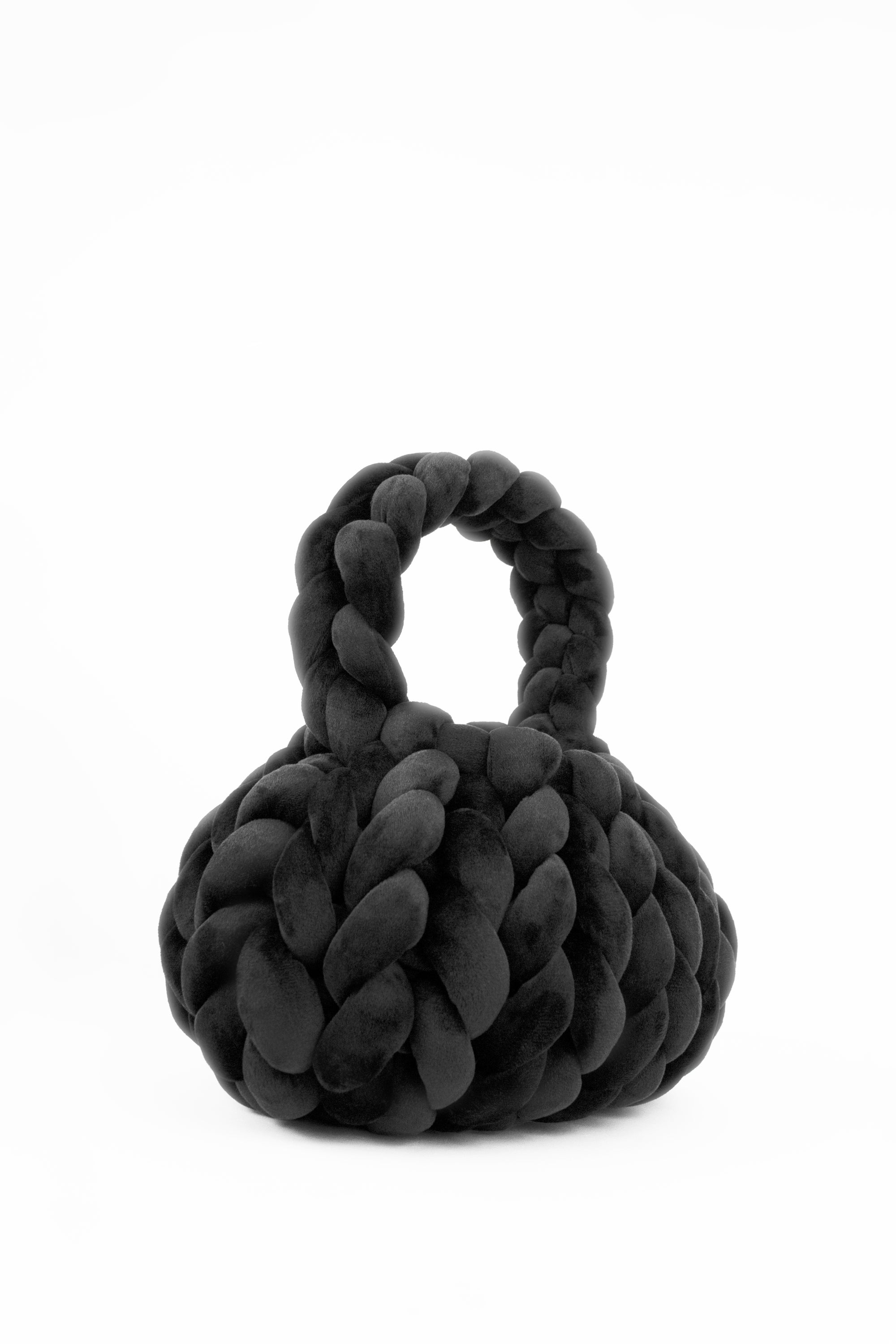 Side view of the OYA Odette Petite Velvet bag showing structure