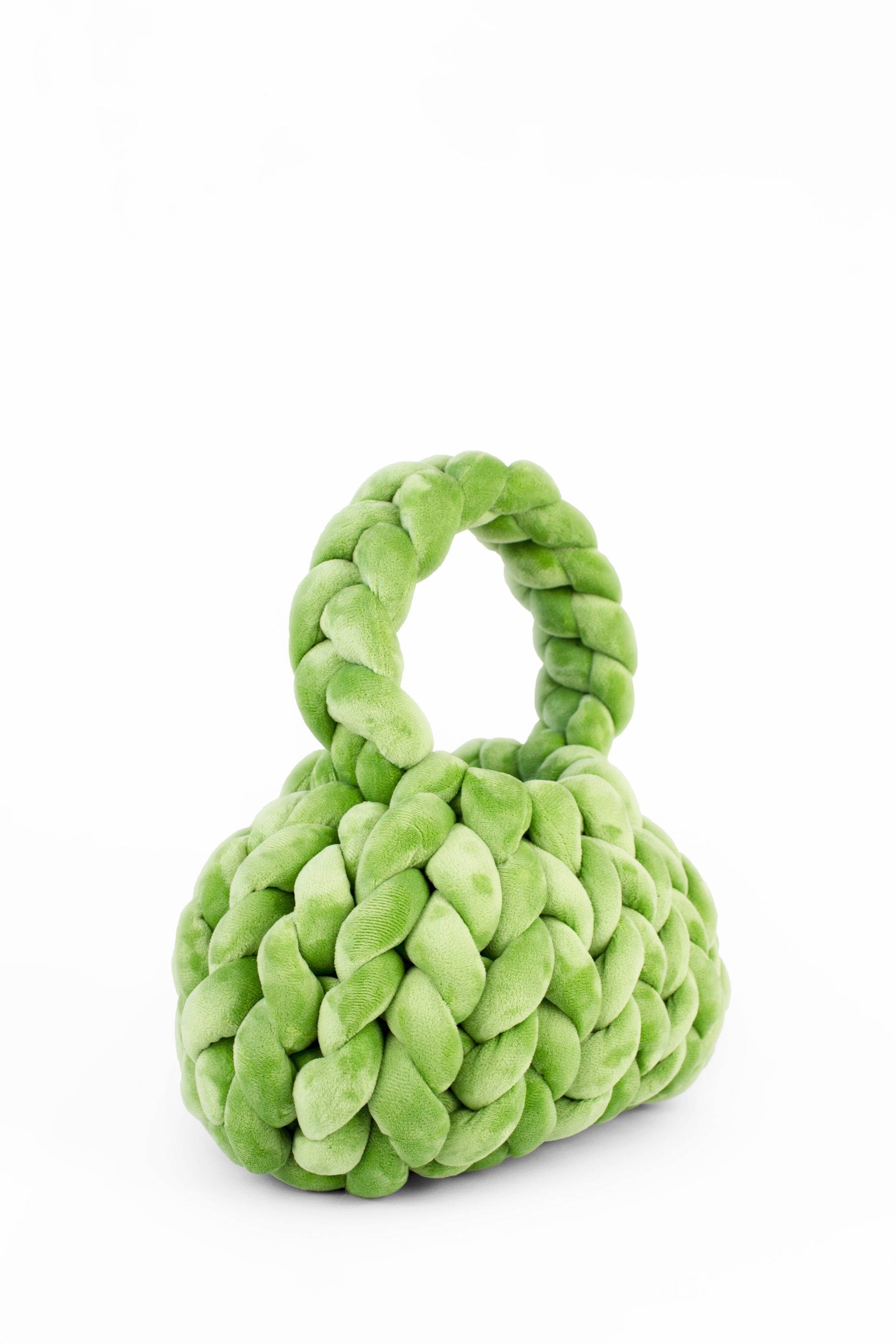 Side view of the OYA Oliver Petite Velvet bag showing structure