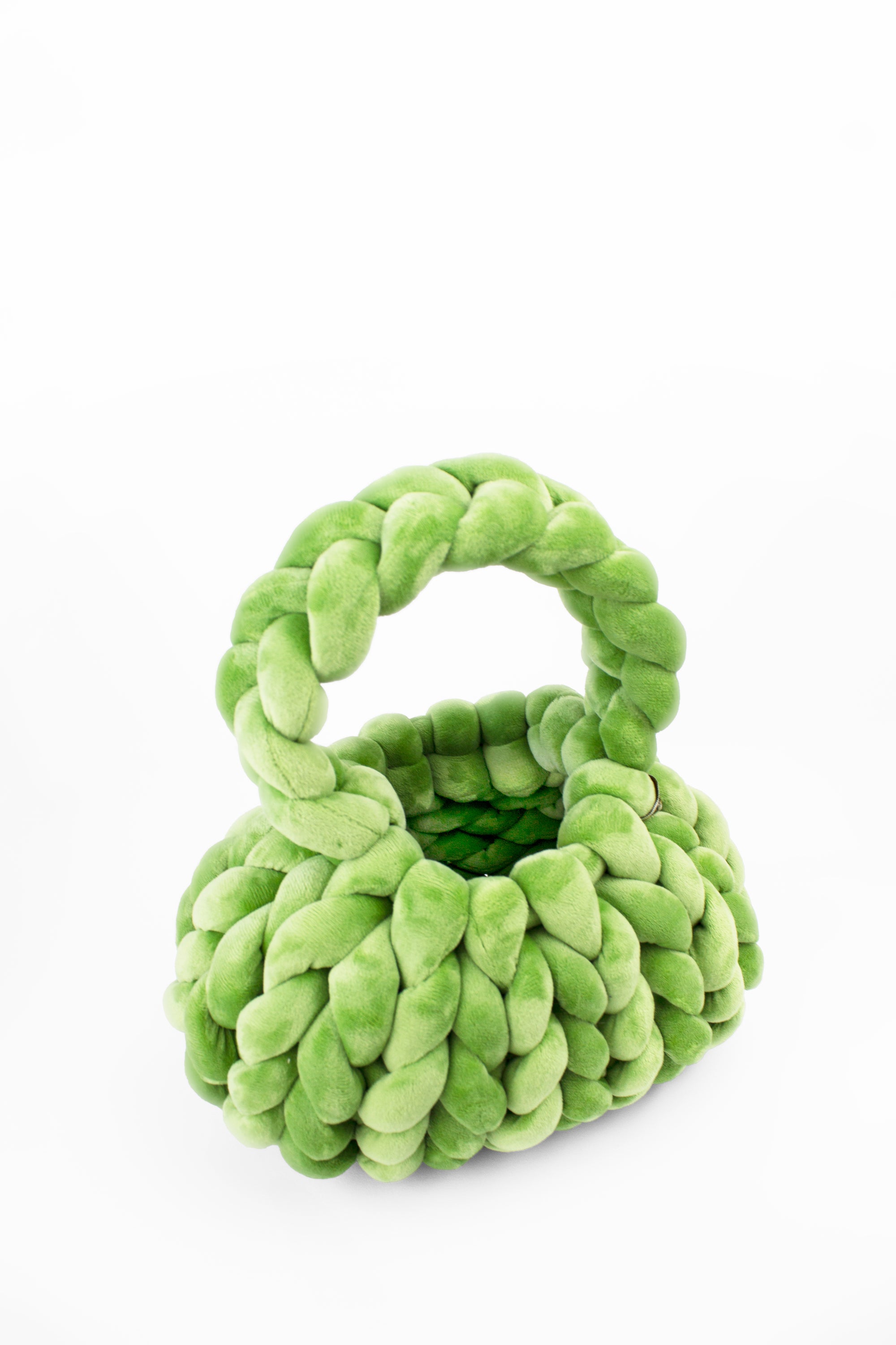 Top view of the OYA Oliver Petite Velvet bag highlighting shape