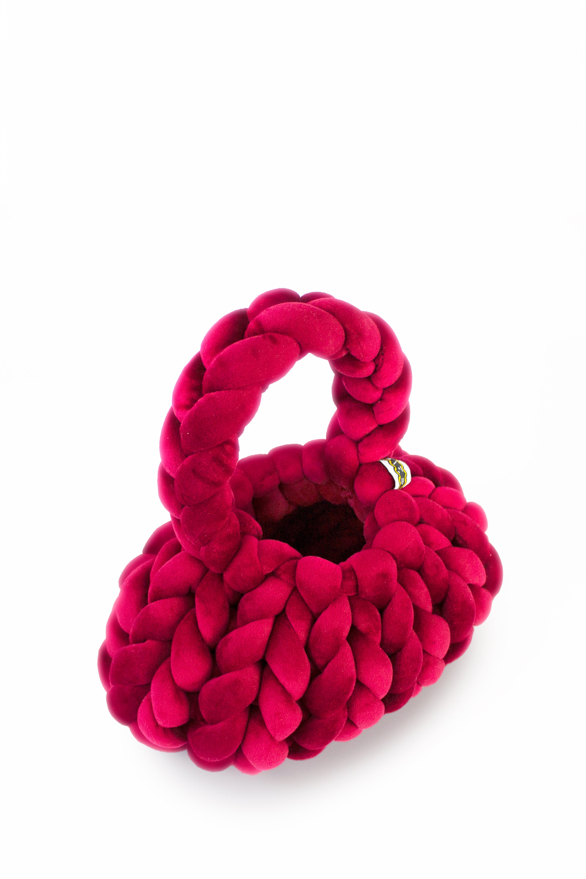 Top view of the OYA Valentine Petite Velvet bag highlighting shape